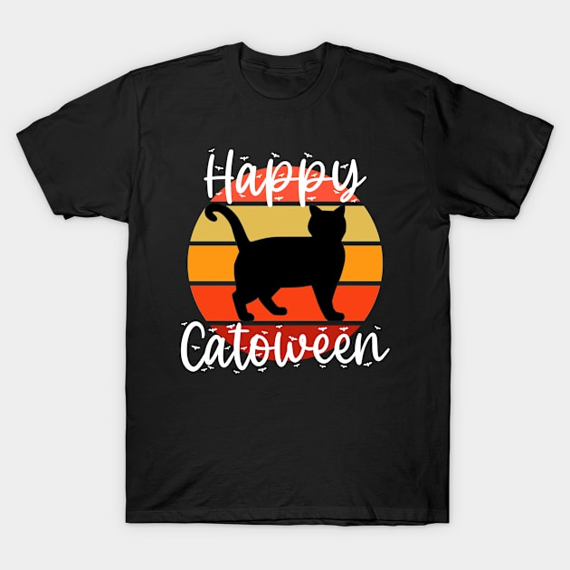 Catoween, Black Cat Attitude, Funny Black Cat, Sarcastic Cat, Halloween Decoration T-Shirt by ShirtCraftsandMore